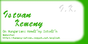 istvan kemeny business card